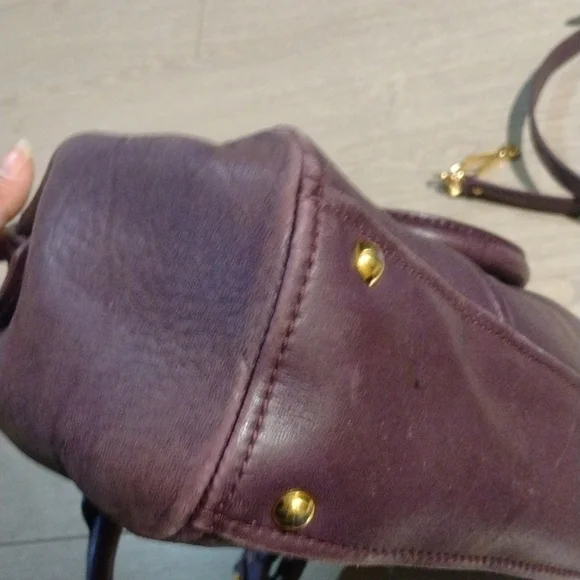Miu Miu Purple Gold HardwareBowler Boston Two Way Sachel Shoulder Crossbody Bag - Picture 10 of 16